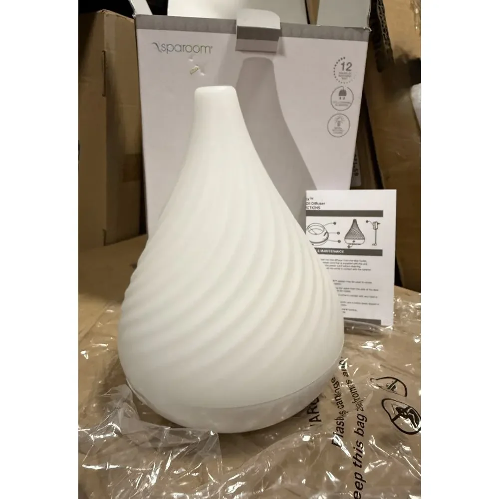 SpaRoom Helix Misting Essential Oil Diffuser Multi Light Mode Ultrasonic Open Bx